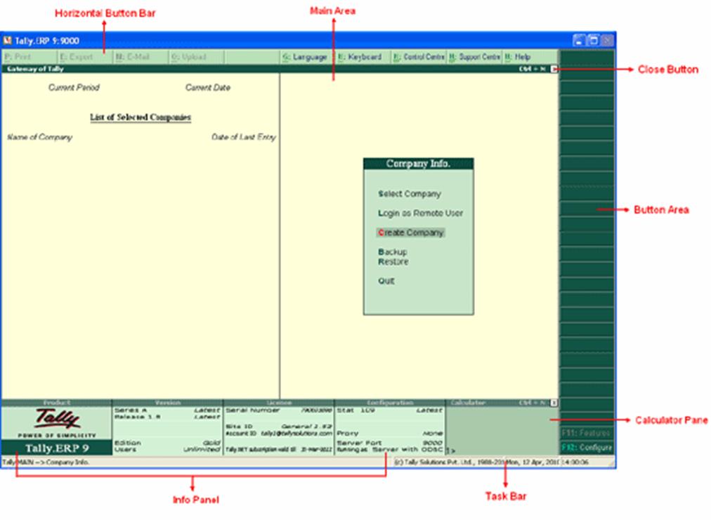 Image result for company info in tally