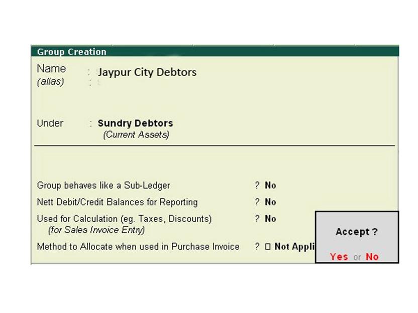 Image result for create group in tally erp 9