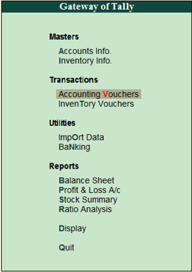 Image result for gateway of tally accounting voucher