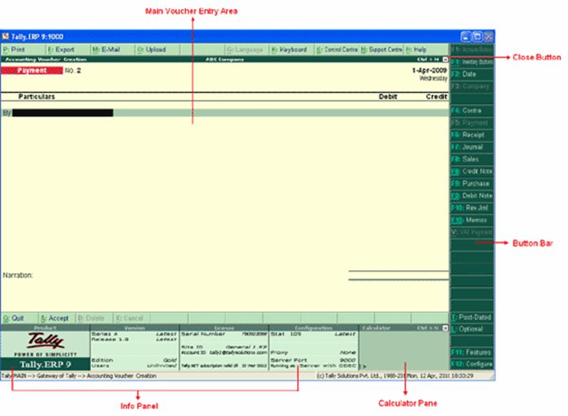 Image result for voucher entry screen in tally