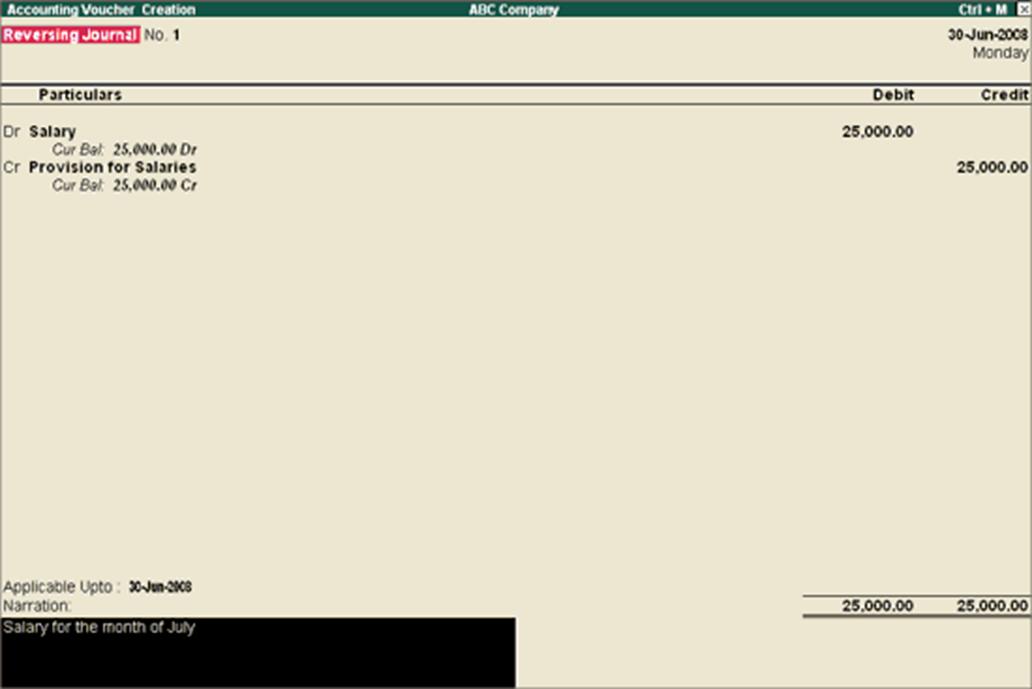 Image result for reversing journal in tally