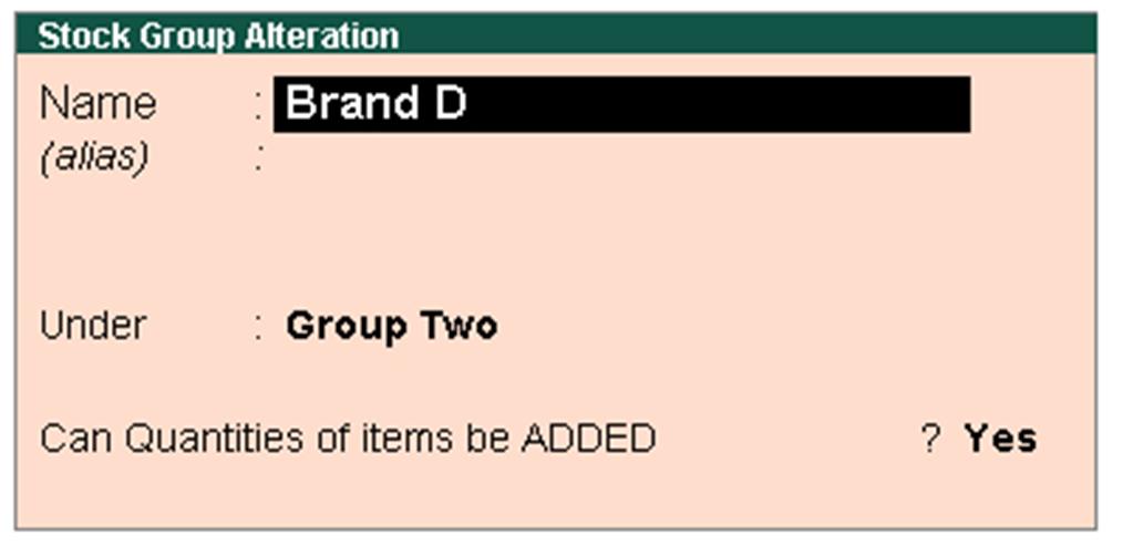 Image result for alter stock group in tally