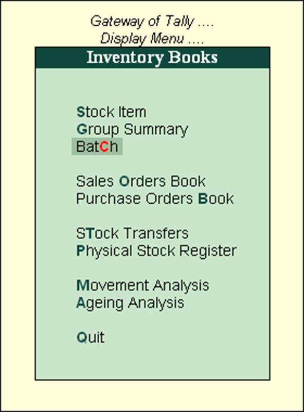 Image result for tally display menu inventory books