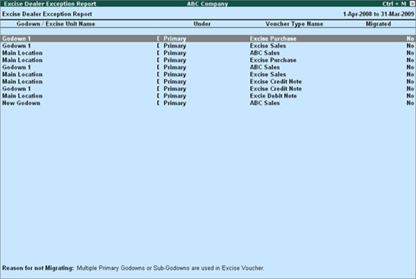 Image result for exception report in tally