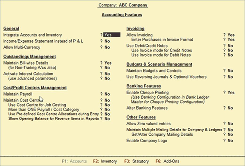 Image result for f11 features in tally
