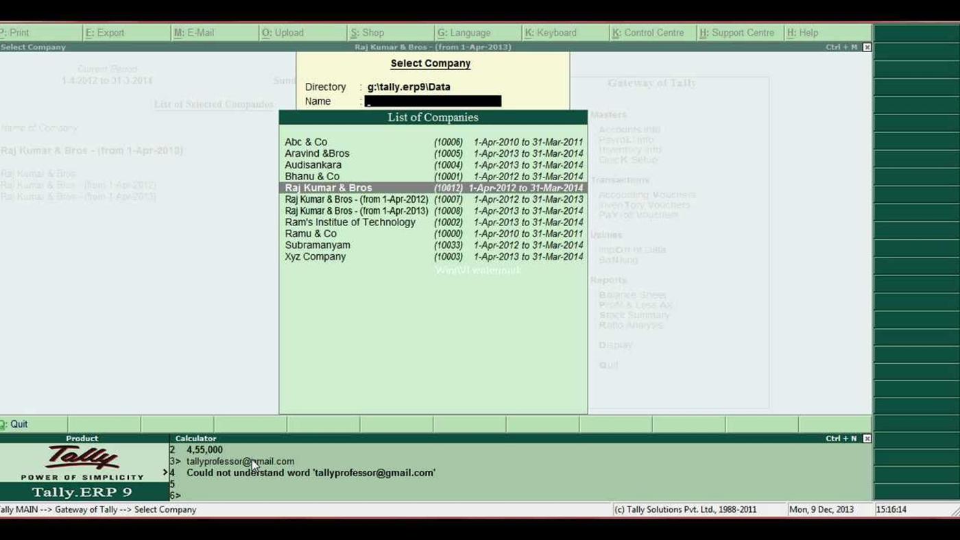 Image result for split company data in tally